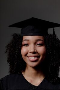 A graduating woman